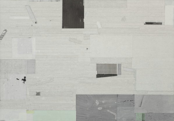 Liang Quan, The Picture of Fishing Hermit at Stream, 2014-2015; color and ink and rice paper collage, 140×200cm Liang Quan, The Picture of Fishing Hermit at Stream, 2014-2015; color and ink and rice paper collage, 140×200cm
