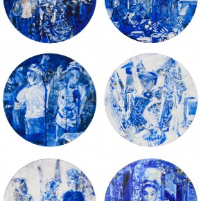 49 Kang Lei, Spatial Essay Series, tempera, diameter 50 cm, 2013