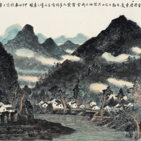 03 Cui Xiaodong, Rain of Bashan Mountain at Night, 96 x 59 cm, 2014