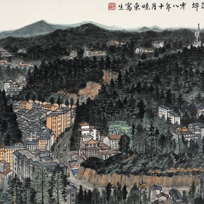 23 Cui Xiaodong, Sketch of Ciping in Jinggang Mountain, 69 x 46 cm, 2008