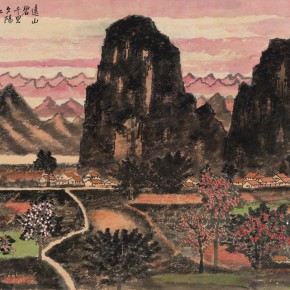 51 Cui Xiaodong, The Green Distant Mountains, 96 x 59 cm, 2014