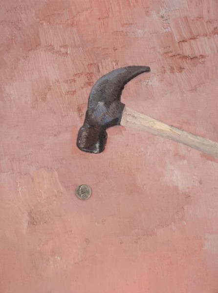 Li Chao, Hammer, 2015; Oil on canvas, 40x30cm