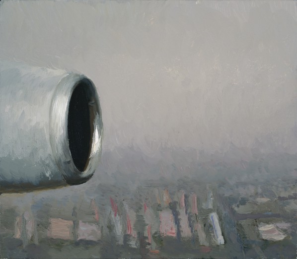 Liu Xiaodong, Beijing Smog, 2015; Oil on canvas, 33X38cm