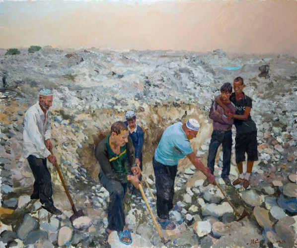 Liu Xiaodong, North, 2012; Oil on canvas, 300x250cm