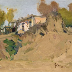 04 Ma Changli, The Countryside House Where the Artist Once Lived, oil on cardboard, 24 x 26 cm, 1972