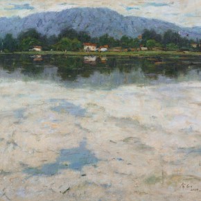 06 Ma Changli, The Lake of Clouds, oil on linen, 65.2 x 80.3 cm, 2000