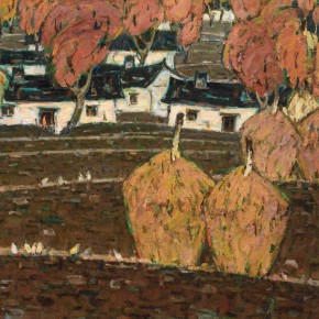 09 Ma Changli, To Meet the Autumn, oil on linen, 80 x 80 cm, 1991