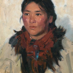 101 Ma Changli, A Woman from Mountains, oil on cardboard, 40 x 31.8 cm, 1976