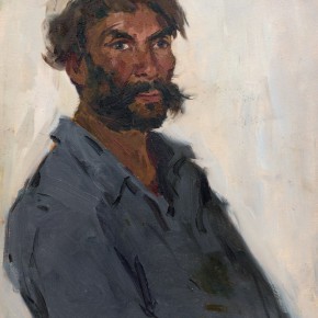 107 Ma Changli, A Uighur Man, oil on cardboard, 47 x 40 cm, 1978