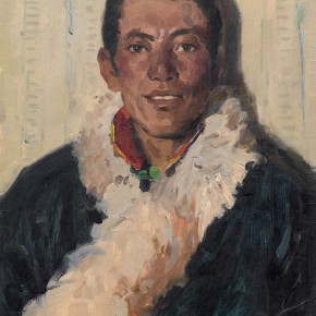 113  Ma Changli, The Tibetan Man, oil on cardboard, 55 x 39 cm, 1978