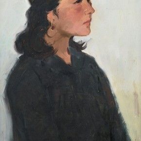 115  Ma Changli, The Woman Dressed in Black, oil on cardboard, 53 x 39 cm, 1979