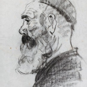 116 Ma Changli, A Senior Uighur Man, charcoal pencil, 31 x 21 cm, 1961