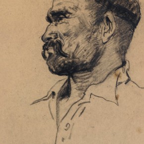 118 Ma Changli, The Middle-Aged Man from Ili, charcoal pencil, 26 x 18.5 cm, 1961