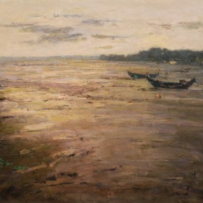 22 Ma Changli, Beach at Low Tide, oil on linen, 50 x 60 cm, 2000