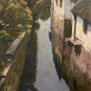 27 Ma Changli, Water Lane, oil on linen, 73 x 56 cm, 2003