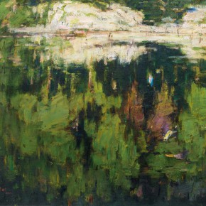 49 Ma Changli, Fantasy Jenny Lake, oil on linen, 80.3 x 65.2 cm, 2001