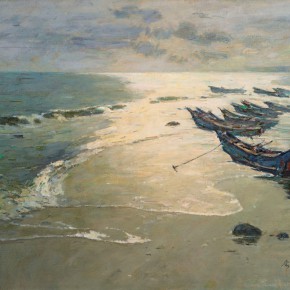 78 Ma Changli, Tide, oil on linen, 65.2 x 91 cm, 2000