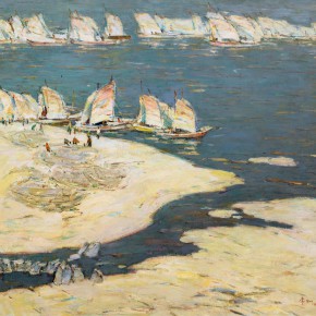 89 Ma Changli, White Sails, oil on linen, 80 x 90 cm, 1998
