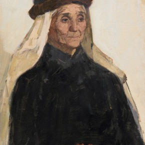 96 Ma Changli, A Senior Uighur Woman, oil on cardboard, 65 x 39.5 cm, 1979