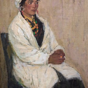 99 Ma Changli, A Tibetan Health Worker, oil on linen, 76 x 57 cm, 1963