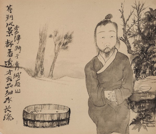 Li Jin, By the Time when have gained an insight into the scenery, 2014; ink and color on paper, 43×38cm Li Jin, By the Time when have gained an insight into the scenery, 2014; ink and color on paper, 43×38cm