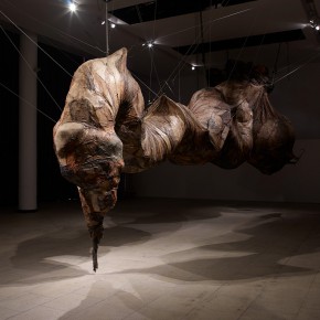 01 Jiang Jie, “More Than One and Half Tons”, resin, cloth, iron, 1550 x 460 cm, 2014