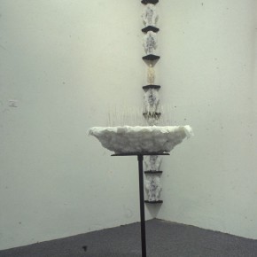 54 Jiang Jie, Magic Needles Magic Flowers, acupuncture needles, gauzes, wax, ready-made article, irregular size, 1996