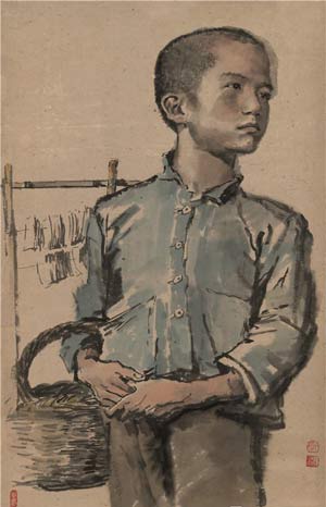 Jiang Zhaohe, The Street Boy, 87.5 × 53.9 cm, 1937