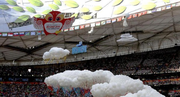 03 The mascot “Yan'er”at the opening the 15th IAAF World Athletics Championships