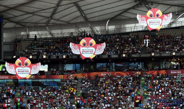 04 The mascot “Yan'er”at the opening the 15th IAAF World Athletics Championships