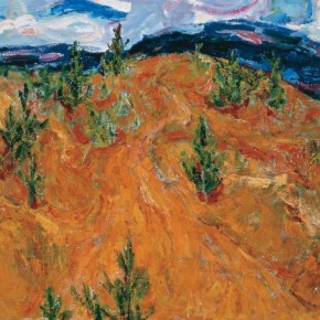 01 Luo Erchun, Mountain Range, oil painting, 73 x 92 cm, 2000