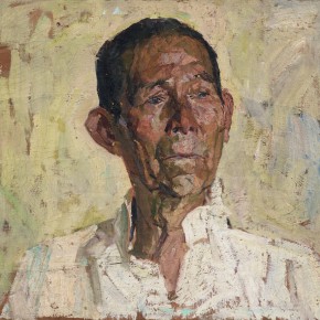 06 Luo Erchun, Head Portrait of an Senior Man, oil painting, 45 x 53 cm, 1983