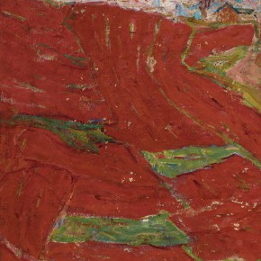 29 Luo Erchun, Red Earth, oil painting, 73.5 x 73.5 cm, 1980