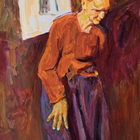 56 Luo Erchun, The Senior Dai Woman, oil painting, 80 x 60 cm, 2011