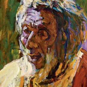 80 Luo Erchun, A White-Haired Old Man, oil painting, 51 x 40.5 cm, 2007