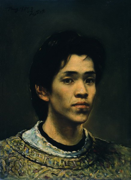 Pang Maokun, A Self Portrait, 1989; Oil on canvas, 57x41cm