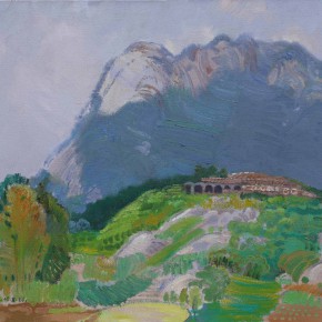 07 Ding Yilin, Cloud and Fog Mountain Villa, 60 x 80 cm, 2008