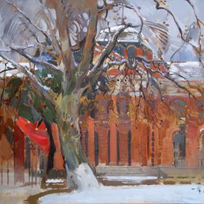 21 Ding Yilin, The Red Building in Wuchang, 100 x 110 cm, 2011