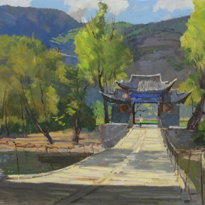 31 Ding Yilin, Iron Chain Bridge of Shigu Town, 80 x 100 cm, 2013