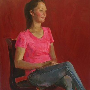 85 Ding Yilin, A Kazakh Girl, 100 x 80 cm, 2015