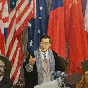 99  Ding Yilin, The Tokyo Trial – Chinese Judge Mei Ruao, 180 x 135 cm, 2014