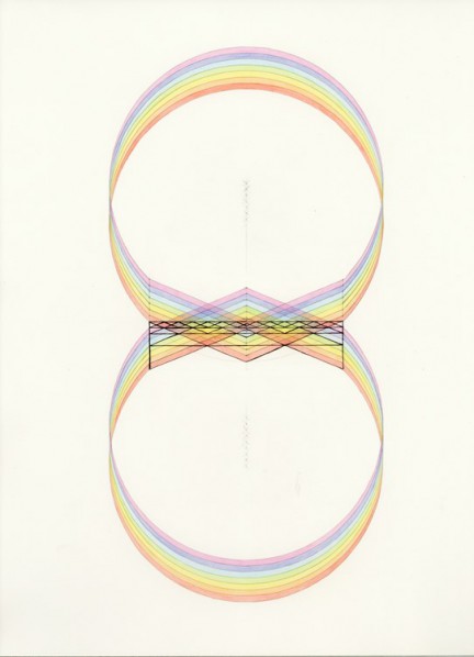 WU SHANZHUAN + INGA SVALA THORSDOTTIR; 14 Circles Vibration The Little Brackets, 2015; Pencil, Watercolor and Ink on Paper, 41x31cm; Image courtesy of Artists and Hanart TZ Gallery