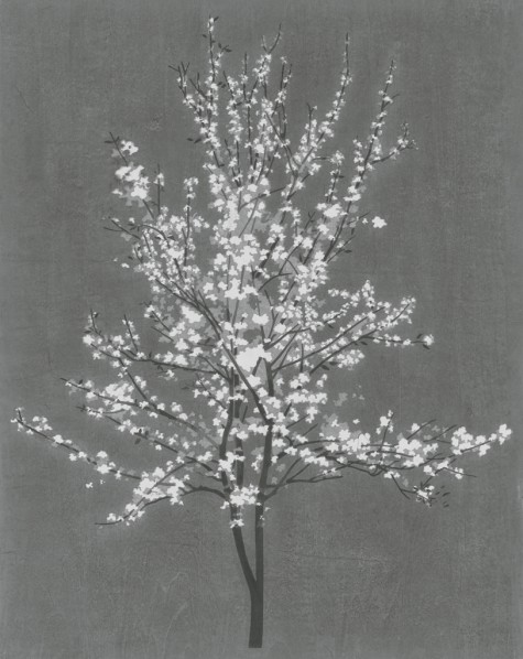 Chen Qi, Seeing Pear Flowers Again, 2014; waterblock print, 100x80cm