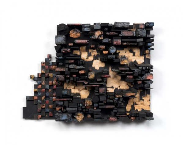 LEONARDO DREW, Number 15C, 2015; Wood, paint and screws, 61 x 77 x13cm