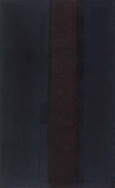 Yun Hyong Keun, Umber-Blue, 1979-1987. Oil on linen. 51 38 x 31 12 in. (130.5 x 80 cm.)