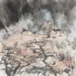 04 Hong Ling, Ink Painting No.15, ink on paper, 67 x 67 cm, 2015