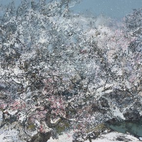 23 Hong Ling, Jade-Like Snow in the Spring, oil on canvas, 160 x 250 cm, 2014