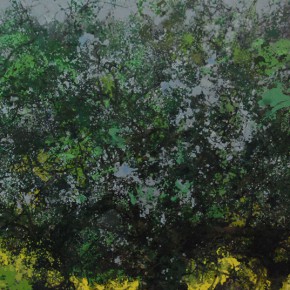 42 Hong Ling, Carved-Jade Trees and Flowers, oil on canvas, 380 x 200 cm, 2012