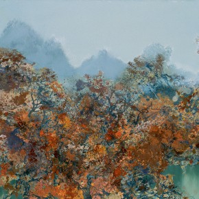 46 Hong Ling, Drunk in the Rime Forest, oil on canvas, 100 x 160 cm, 2011