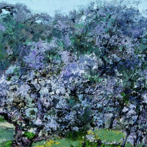 48 Hong Ling, Spring Fog, oil on canvas, 50 x 100 cm, 2010